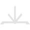 Ekena Millwork Vanguard Architectural Grade PVC Gable Bracket, 108"W x 67 1/2"H x 2"D x 6"F, 15/12 Pitch GBP108X68X0206VAN00 - alternate 2